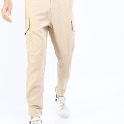KETCH Men Beige Printed Jogger Trouser-image-0