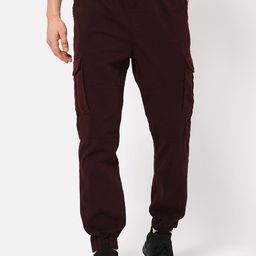 PUNK Men Loose Fit Cotton Joggers-image-73