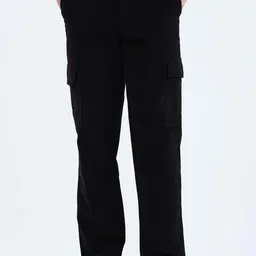 Tailoraedge Men Relaxed Loose Fit Mid-Rise Cotton Cargos Trousers-picture-28