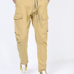 KETCH Men Beige Cargos Trousers-image-7