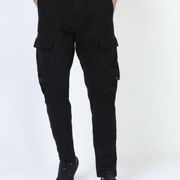 KETCH Men Black Cargos Trousers-picture-31