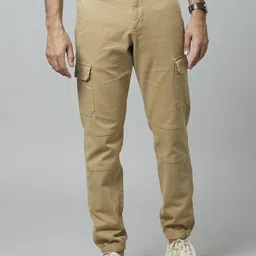 Celio Men Mid-Rise Cotton Cargos Trousers-image-28