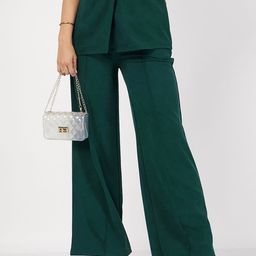 SASSAFRAS Women Green High-Rise Parallel Trousers-image-32