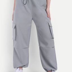 BROADSTAR Women Loose Fit Parachute Trousers-picture-1