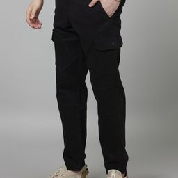 Celio Men Mid-Rise Classic Plain Cotton Cargos-image-3