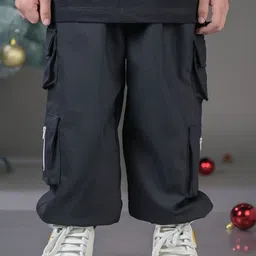 Budding Bees Boys Relaxed Cotton Cargos Trousers-image-23