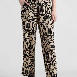ONLY Women Wide Abstract Printed Parallel Trousers-picture-7