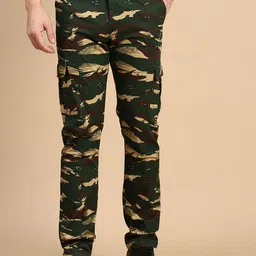 Classic Polo Men Camouflage Custom Slim Fit Cargos Trousers-image-66