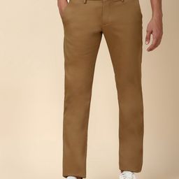 Allen Solly Men Solid Slim Fit Mid-Rise Plain Regular Trousers-image-99