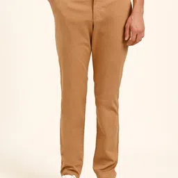 Andamen Men Ultra Regular Fit Mid-Rise Cotton Trousers-image-60