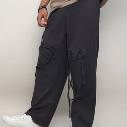 Campus Sutra Men Relaxed Loose Fit Easy Wash Chinos Trousers-picture-12