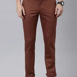 Chennis Men Mid-Rise Relaxed Slim Fit Easy Wash Pure Cotton Chinos Trousers-picture-32