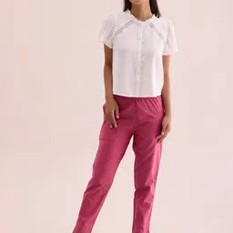 Go Colors Women Relaxed Loose Fit Chinos Trousers-image-65