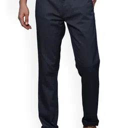t-base Men Self Design Textured Straight Fit Chinos-image-77