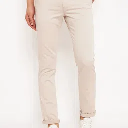 Duke Men Slim Fit Mid-Rise Cotton Chinos Trouser-image-93