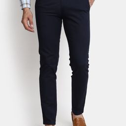 V-Mart Men Mid-Raise Slim Fit Cotton Chinos Trousers-image-75