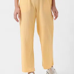 Vero Moda Girls Mid Rise Plain Cotton Regular Trousers-image-80