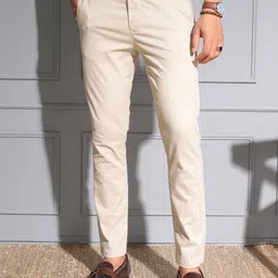 Locomotive Men Premium Regular Rise Slim Ankle Length Trouser-image-79