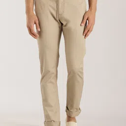 Indian Terrain Men Brooklyn Slim Fit Mid-Rise Pure Cotton Chinos Trousers-picture-42
