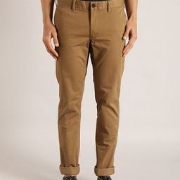 Indian Terrain Men Brooklyn Mid Rise Plain Slim Fit Chinos Trousers-picture-10