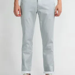 Arrow Sport Men Slim FitMid-Rise Cotton Plain Chinos Trousers-picture-0