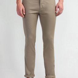 Arrow Sport Men Autopress Slim Fit Mid-Rise Plain Chinos Trousers-picture-35