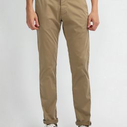 Arrow Sport Men Mid-Rise Zip Flat-Front Cotton Slim Fit Chinos Trouser-image-16