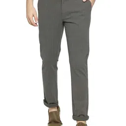 Basics Men Mid-Rise Flat-Front Cotton Striped Tapered Fit Chinos Trousers-image-13