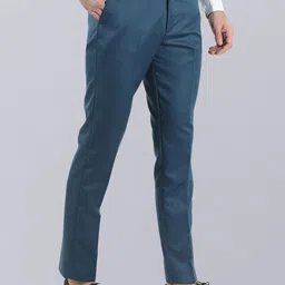 VEI SASTRE Men Smart Slim Fit Formal Trousers-picture-48