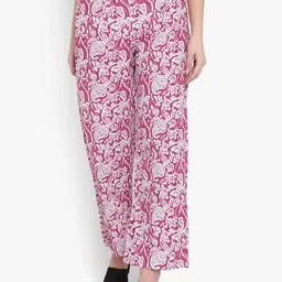 Indietoga Women Hand Block Printed Sustainable Pure Cotton Trousers-image-25