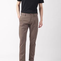RARE RABBIT Trans Mid-Rise Slim Fit Pleated Cotton Trouser-image-56