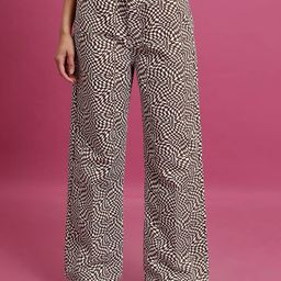 Tokyo Talkies Women Abstract Printed Flared Cotton Parallel Trousers-image-49