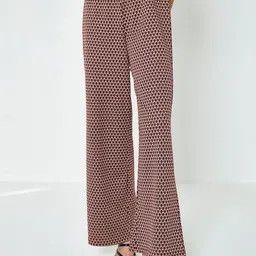 COVER STORY Women Printed Flared Parallel Trousers-image-12
