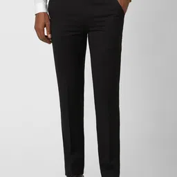 Peter England Elite Men Plain Flat-Front Slim Fit Formal Trouser-picture-5