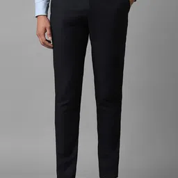 Louis Philippe Men Slim Fit Mid Rise Flat Front Formal Trousers-image-47