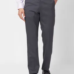 Park Avenue Men Checked Formal Trousers-picture-40