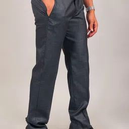 BLUEBIRD Men Mid-Rise Formal Trousers-picture-2
