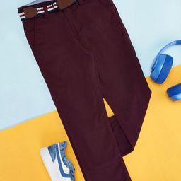 Pantaloons Junior Boys Mid Rise Cotton Trousers-picture-55