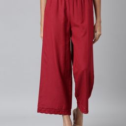 Go Colors Women Mid Rise Parallel Trousers-picture-23