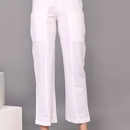 IQRAAR Women Cotton Mid Rise Trousers-picture-4