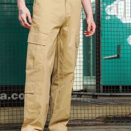 House of Koala Unisex Mid-Rise Baggy Fit Pure Cotton Cargo Trousers-image-68