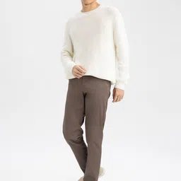 DeFacto Men Mid-Rise Plain Trousers-image-29