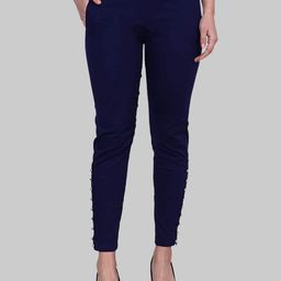 Popwings Women Smart Mid Rise Stretchable Trousers-image-83