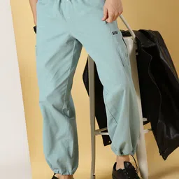 Thomas Scott Men Mid Rise Loose Fit Pure Cotton Parachute Trousers-image-45