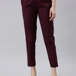 Go Colors Women Relaxed Cotton Trousers-image-48