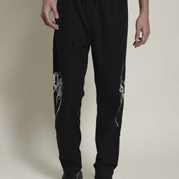 Bene Kleed Unisex Spiderside Printed Straight Fit Trousers-picture-39