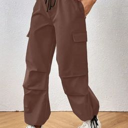 Next One Women Smart Baggy Fit Parachute Trousers-image-85