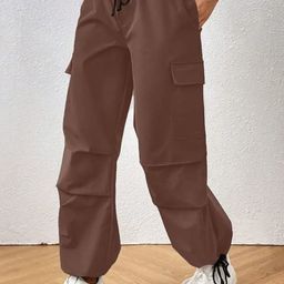 Next One Women Baggy Fit Parachute Trousers-image-86