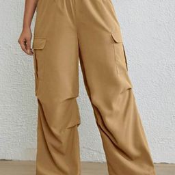 Next One Women Baggy Fit Parachute Trousers-image-93