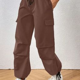 Next One Women Loose Fit Parachute Trousers-image-69